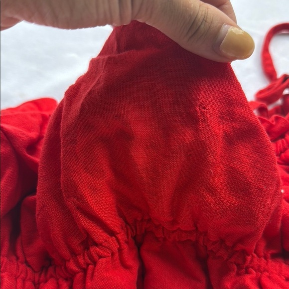 Wild Fable Red Ruffle Crop Top with Open Back - Picture 5 of 5